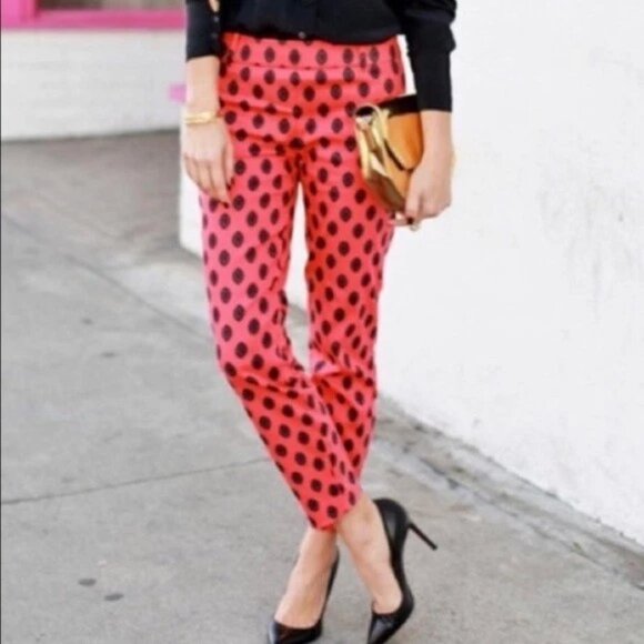 J.CREW MINNIE MEDALLION PRINT CROP ANKLE PANTS - Picture 2 of 8